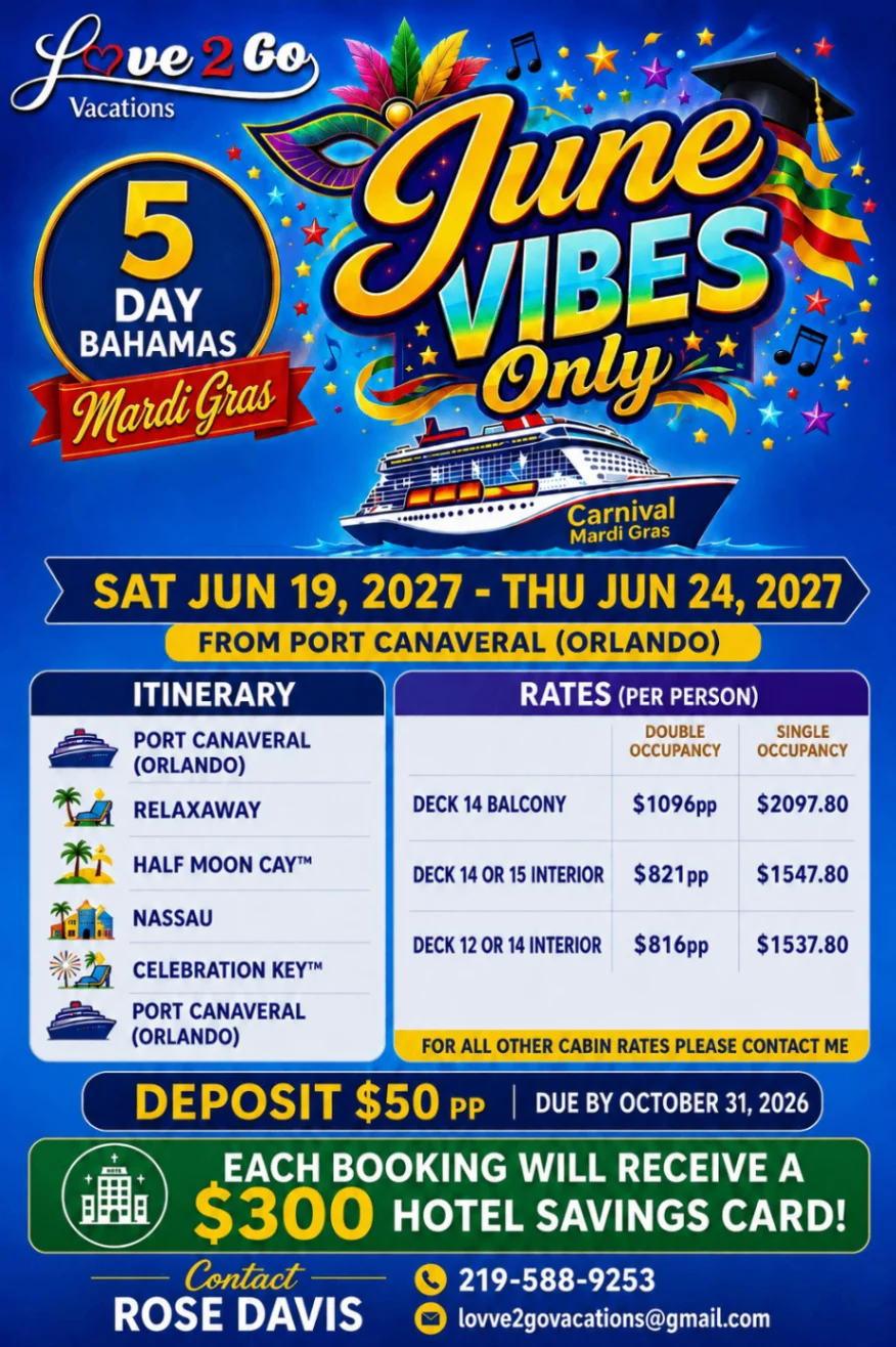 June Vibes Only 2027 cruise promotional graphic